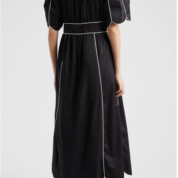 NWT Farm Rio Black and White Tie Front Shirt Dress - Picture 5 of 5